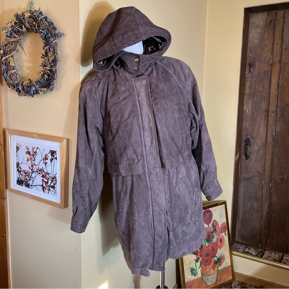 WILSONS Leather Size Medium Parka Adventure Bound Hood Thinsulate 3/4 Length NEW - Picture 1 of 16
